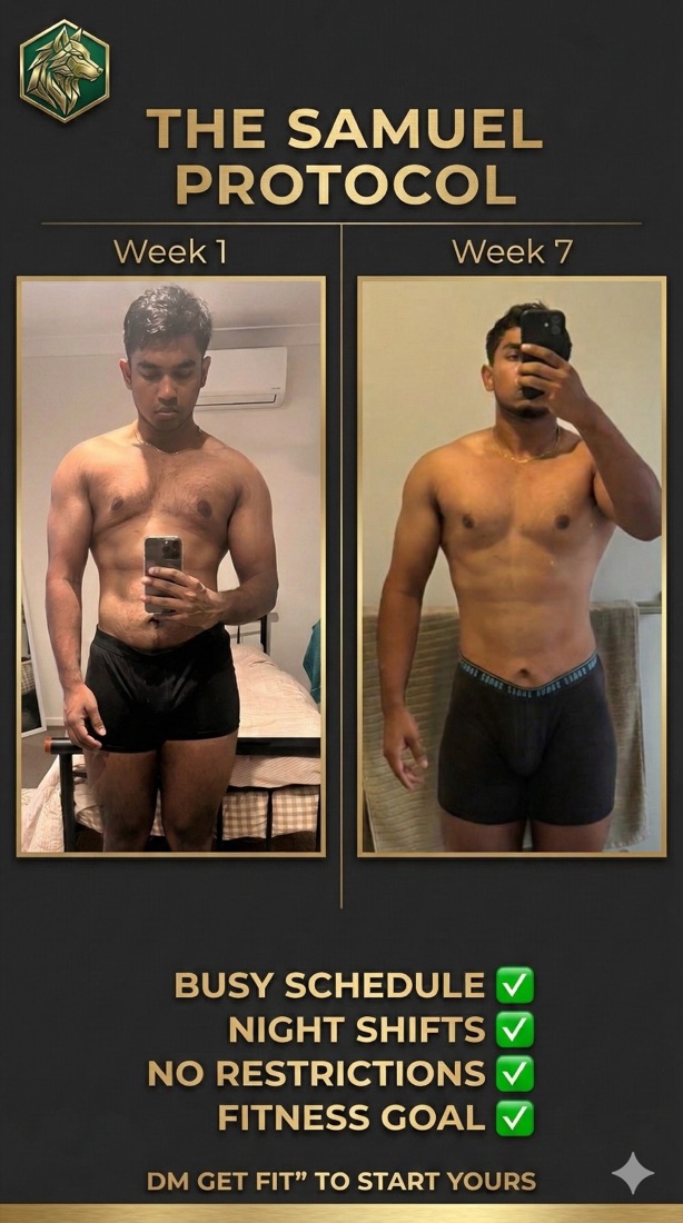 DSF client transformation from week 1 to week 7 while working night shifts on a busy schedule